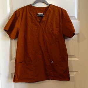 Women’s Burnt Orange Scrubs Top